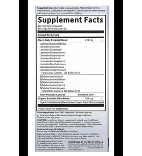 Garden of Life, Dr. Formulated Probiotics, Once Daily Men's, 50 Billion, 30 Vegetarian Capsul.Made ın Usa.3960 (Renksiz)