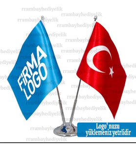 masa üstü bayrak takımı logolu baskılı