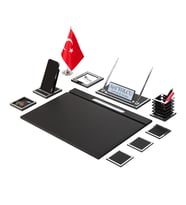 Lina Sümen Takımı 11 Parça Siyah Full Set (Gümüş)