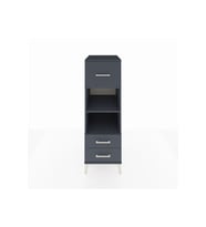 Kronos Dolap 2 Raflı 3 Çekmeceli 44x59x134 Antrasit-Antrasit