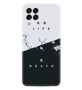 Samsung Galaxy M53 Kılıf Resimli Desenli Baskılı Silikon Kılıf Life And Death 1339