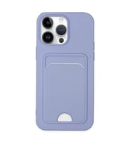 Apple İphone 14 Pro Kılıf Kelvin Kartvizitli Silikon - Lila