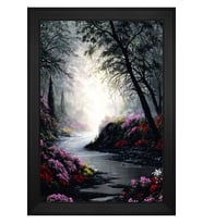 Manzara Temalı Kanvas Tablo 80 x 110 cm Siyah Çerçeve