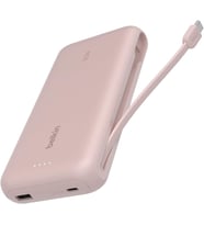 Şarj Cihazı, 20K Entegre Kablolu Taşınabilir, 30 W Güç İletimli Hızlı Şarj, USB- C, iPhone 17, iPad Pro, Galaxy S25 Serisi ve Daha Fazlası, Pembe