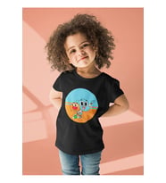 Darwin Ve Gumball Baskılı Unisex Çizgi Film Çocuk Tişört (1-12 Yaş)