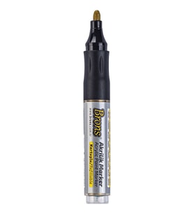 Brons Akrilik Marker 4 mm Yuvarlak Uç Kahverengi 
