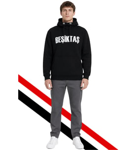 BEŞİKTAŞ ERKEK KAPÜŞONLU SWEATSHIRT