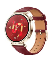 Huawei Watch GT 6/5/4 41mm -GT 5 Pro 42mm (18mm uyumlu) Kordon Deri Kordon 29 (Kırmızı)