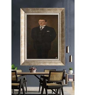 Gümüş Çerçeveli Atatürk Tablo ds485
