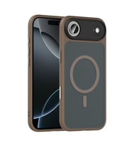 iPhone 17 Air Kılıf Mat Arka Yüzey Wireless Şarj Özellikli Flet M-safe Kılıf (Gold)