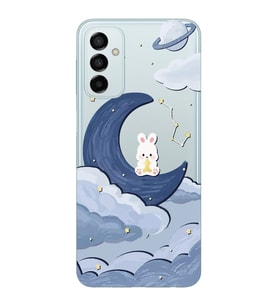 Samsung Galaxy M23 Uyumlu Sevimli Ayıcık Desenli Şeffaf Telefon Kılıfı