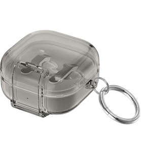 Samsung Galaxy Buds 4 Pro ve Buds 4 ile Uyumlu Renkli Şeffaf Yumuşak Dokulu Darbelere Dayanıklı Silikon Kılıf (Siyah, Galaxy Buds 4 Pro/4)