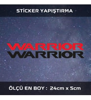warrior 2li etiket sticker - 2 adet çıkartma araba motosiklet kask atv tablet pc buzdolabı otomobil bilgisayar uyumlu