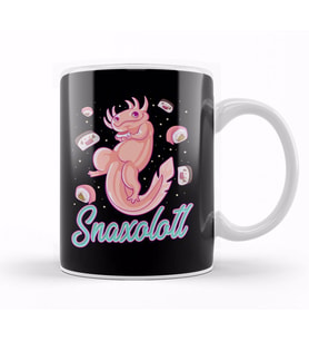 Snaxolotl Funny Axolotl Sushi Snacks Kawaii Food Kupa Bardak Porselen