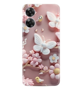 Note 60 Kılıf Boutique Baskılı Resimli Pembe Kelebekler Pcode -088