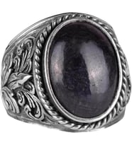 925 Ayar Gümüş Yüzükler - Doğal Taş Seçimi (Cabochon Safir)