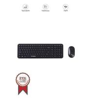Torima TMK-07 Siyah Retro Daktilo Görünümlü Kablosuz Q Klavye Mouse Seti