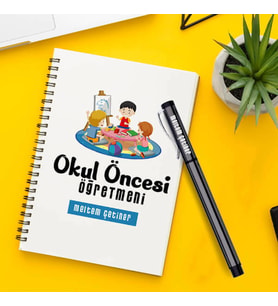 Okul Öncesi Öğretmeni Temalı Defter ve Kalem
