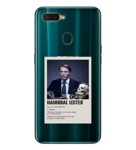Oppo A5S/AX7/A12 Uyumlu Hannibal Lecter Minimalist Poster Desenli Şeffaf Telefon Kılıfı