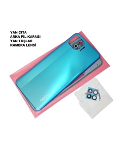 Oppo Reno 4 Lite KASA FULL Arka Pil Kapağı MAVİ