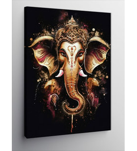 Kanvas Tablo Ganesha'Nın Işıltısı