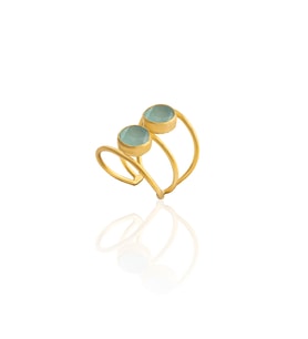 Kadir Jewellery 22 Ayar Altın Kaplama Kadın Zirkon Taşlı Yüzük