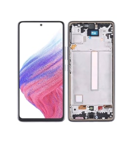 Samsung Galaxy A53 5G A536 İle Uyumlu Oled Ekran Dokunmatik Çıtalı Tam Ekran Siyah