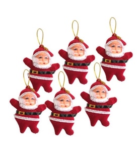 Nedi Yılbaşı Ağaç Süsü Noel Baba 6Lı