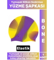 Premium Seri Su Geçirmez Elastik Yumuşak Yüzücü Havuz Deniz Yüzme Şapkası Silikon Bone 1 Adet
