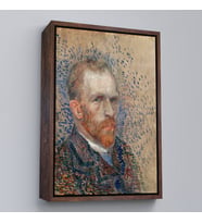 Çerçeveli Vincent van Gogh - Portre Tablo (Siyah)