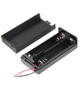Powermaster IC-233C Kapaklı Switch'li 2'li AA Pil Yuvası