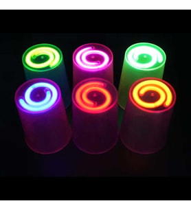 Karanlıkta Yanan Gece Işığı Mega Glow Bardaklar 8 Adet 8.5 x 10.5 cm
