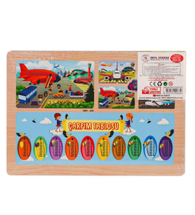 ONY-233-234-235-236 Ahşap Eğitici Puzzle Havaalanı -Onyıl Oyuncak