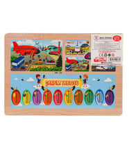 ONY-233-234-235-236 Ahşap Eğitici Puzzle Havaalanı -Onyıl Oyuncak