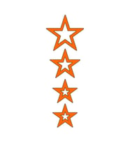 Cg F.Turuncu Yıldızlı Çamurluk Üst Sticker