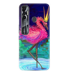 Tecno Spark 6 6 Go 8C 8 Pro 7 7 Spark 9 Pro Kılıf Desemli Silikon Queen Flamingo 1748