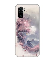 Xiaomi Redmi Note 10 / Note 10S Uyumlu Sanatsal Manzaara Tasarımlı Şeffaf Telefon Kılıfı