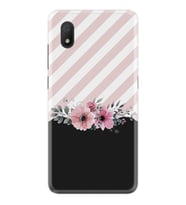Tcl L7 Uyumlu Kılıf Excode Resimli Desenli Baskılı Silikon Kılıf Excode Strip Pink Flowers 1396