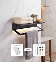 Raflı Metal Havlu Askılığı