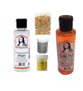 Slime Seti Turuncu Renk 70 ML Renkli Slaym Südor Sılaym Seti 70 ML Slime Borax
