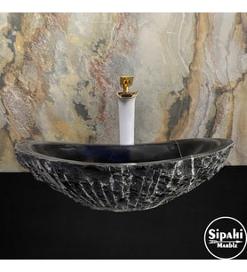 Toros Siyah Elips Kenarlı Lavabo