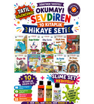 4.Sınıf Öğretmen Tavsiyeli Okumayı Sevdiren 64 Sayfa 10 Kitaplık Hikaye Seti-5 (Slime Set Hediyeli)