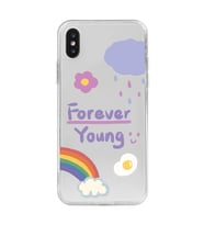 Iphone X ve XS Uyumlu Forever Young Tasarımlı Şeffaf Telefon Kılıfı