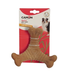 Camon Üç Uçlu Bambu Köpek Çiğneme Oyuncağı: Dayanıklı ve Diş Masaj Etkili - 16 cm