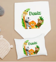BK Kids Kişiye Özel İsimli Bebek Battaniye ve Yastık Hediye Seti, Yeni Doğan Bebek Hediyesi, Bebek Uyku Seti-27