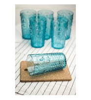 Akrilik Aquamarin 6lı Uzun Bardak & Su Meşrubat Bardağı Desenli 750 ml ( Büyük Boy & Cam Değildir )