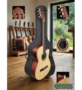 Cross QC62309 Maun Ağacı Elektro Klasik Gitar
