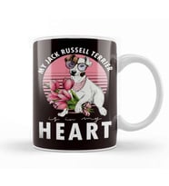 Jack Russel Terrier Is My Heart Dogs Dog Puppy Kupa Bardak Porselen