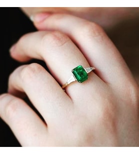 DAVOS GREEN TOPAZ DOĞALTAŞ PIRLANTA EVLİLİK TEKLİF YÜZÜĞÜ AK-1149