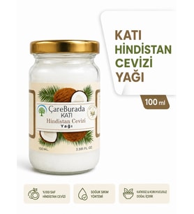 ÇareBurada Katı Hindistan Cevizi Yağı 100 ml. - Soğuk Sıkım